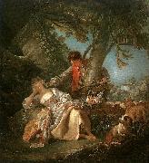 Francois Boucher The Sleeping Shepherdess oil on canvas